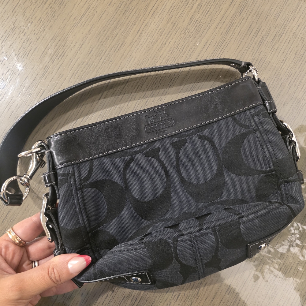 Coach Black Signature Shoulder Bag